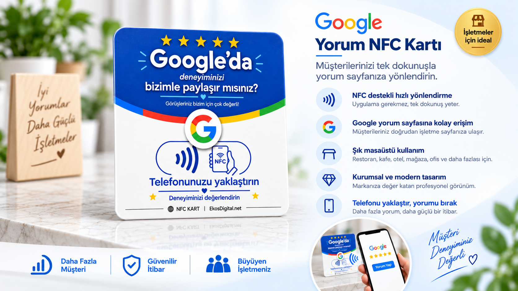 Google Yorum NFC Kartı