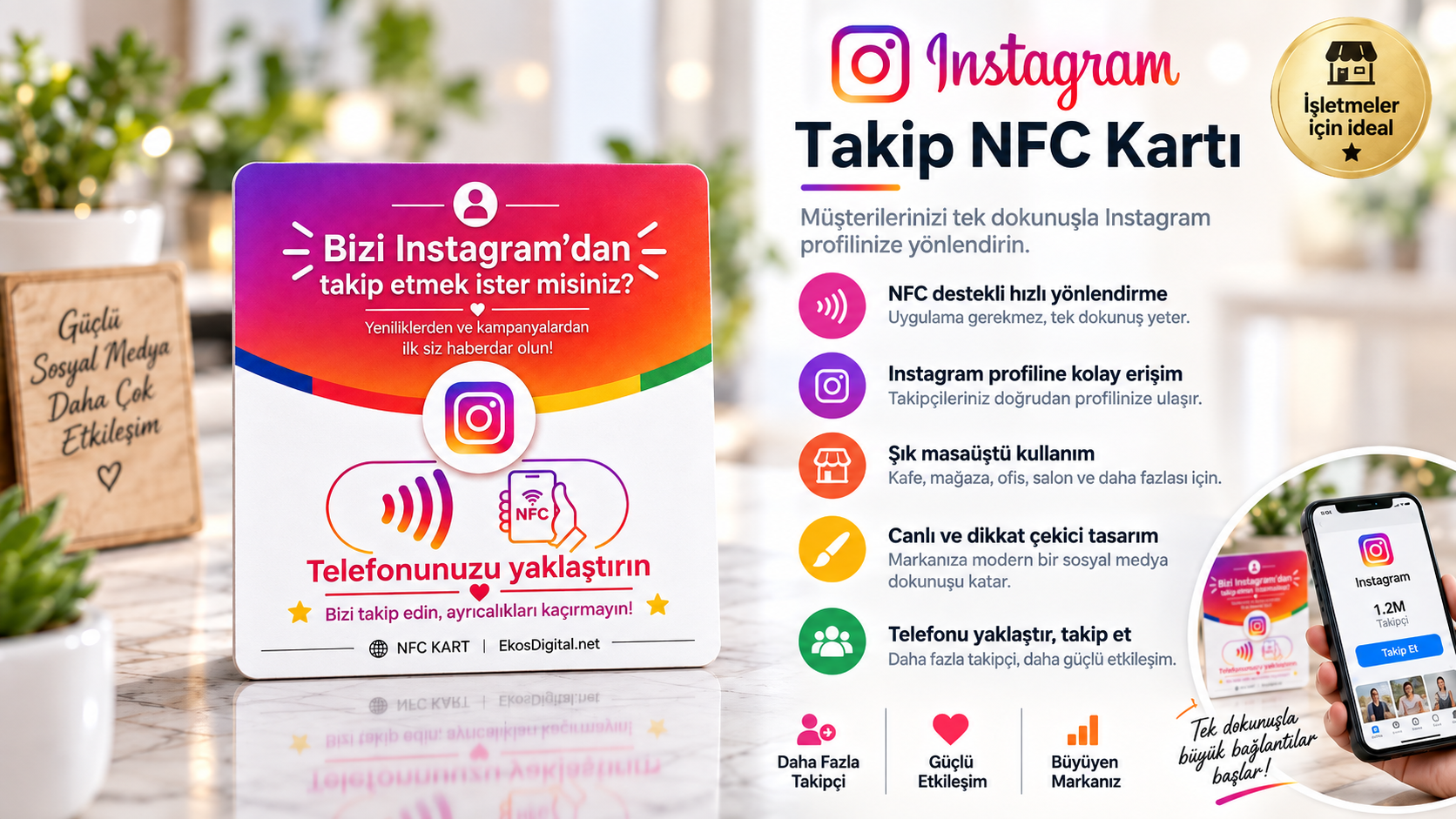 Instagram Takip NFC Kartı